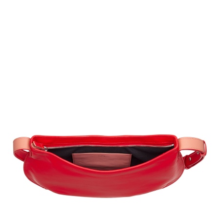 DUDU Borsa a Spalla Morbida Donna Media in Vera Pelle, Borsa Hobo con Spallina Regolabile, Borsetta a Tracolla con Cerniera Zip - Img 4