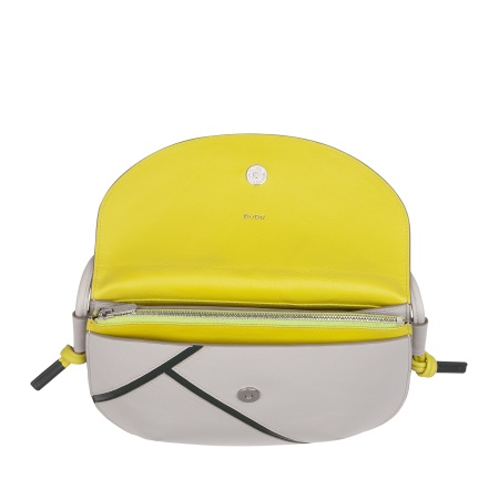 DUDU Borsa a Tracolla Donna in Vera Pelle – Borsetta Piccola con Chiusura a Patta Stile Tennis con Tracolla Regolabile e Interno Capiente - Img 5