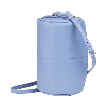 DUDU Borsa Donna Cilindrica in Pelle, Borsa a Tracolla con Catena e Pelle, Borsa a Cilindro Piccola Fashion Elegante con Cerniera - Img 3