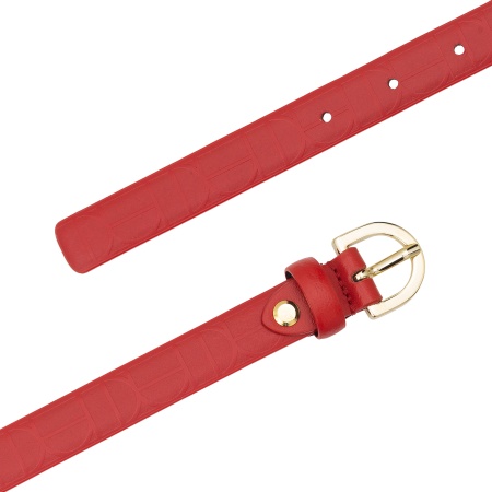 DUDU Cintura da Donna Sottile in Pelle Morbida, H 20mm, Made in Italy, Elegante, Regolabile Accorciabile - Img 2