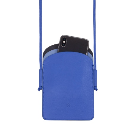 DUDU Porta Cellulare da Collo Donna in Pelle, Doppia Tasca Porta Smartphone, Tasca Porta Tessere, Tracolla Laccio Regolabile - Img 3