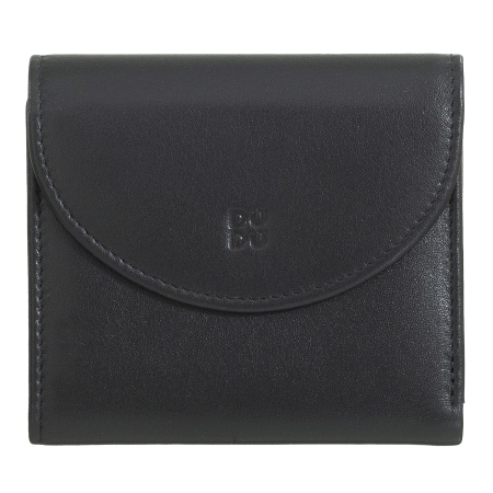 DUDU Portafoglio Donna in Pelle Vera Morbida Piccolo, Tasche Portacarte, Porta Banconote, Cerniera Posteriore per Monete, Portafogli RFID con Chiusura a Bottone Colorato - Img 2