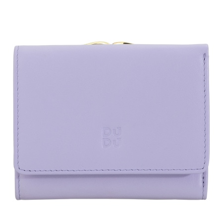 DUDU Portafoglio Donna Piccolo in Pelle RFID con Portamonete a Clic Clac Compatto 6 Porta Carte Tessere