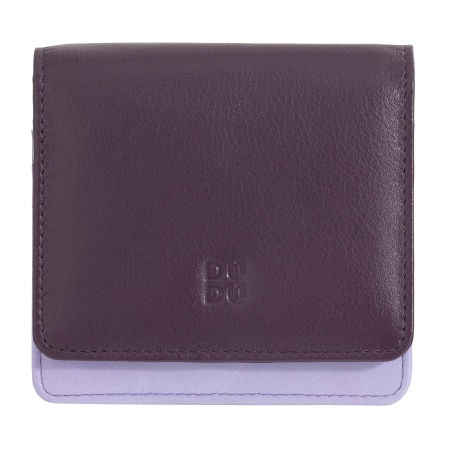 DUDU Portafoglio Donna Piccolo in Pelle Schermato RFID Colorato Ultra Compatto con Zip Interna e 8 Porta Carte Tessere - Img 2