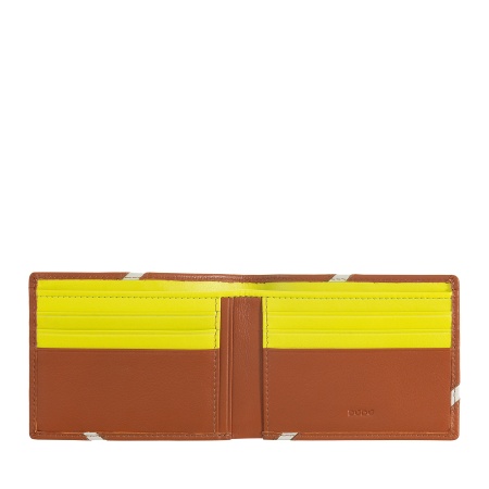 DUDU Portafoglio Uomo Piccolo in Vera Pelle – Design Compatto Ispirato al Tennis – 2 Tasche per Banconote e Porta Carte – Stile Minimal e Sportivo - Img 2