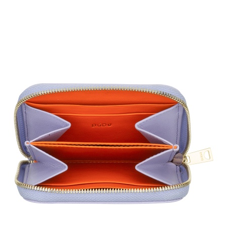 DUDU Portamonete Uomo Donna Piccolo Tascabile in Pelle Stampata con Cerniera, Tasche Porta Tessere - Portafoglio Piccolo Compatto - Img 4