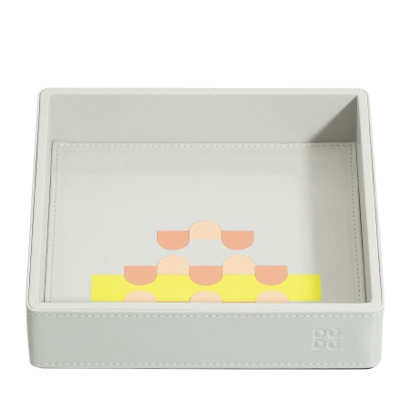 DUDU Svuotatasche in Pelle Colorato di Design da Ingresso Porta Oggetti, 14x14cm, con Scatola Regalo - Img 2