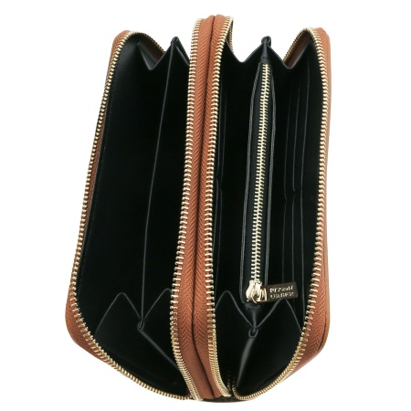 Gaia - Portafogli in pelle con doppia zip around - Img 4