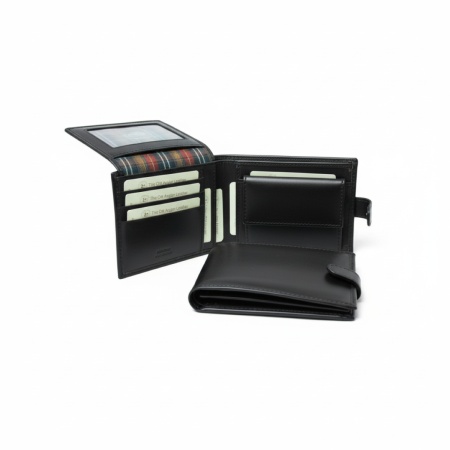 Leather Bifold Wallet - Black with RFID - Img 2