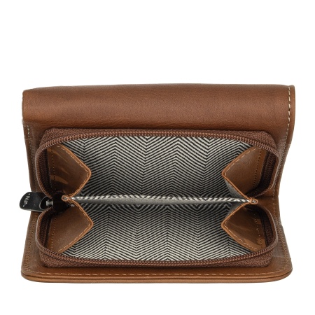 Nuvola Pelle Portafoglio Donna in Pelle con Portamonete a Cerniera – Elegante Portafogli con Zip, Scomparti per Carte e Banconote, Design Compatto e Funzionale - Img 4