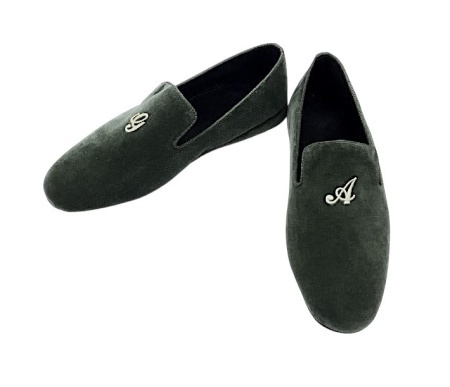 PANTOFOLE DONNA CHIUSE IN VELLUTO GEDA PERSONALIZZATE CON INIZIALI MADE IN ITALY - Img 7