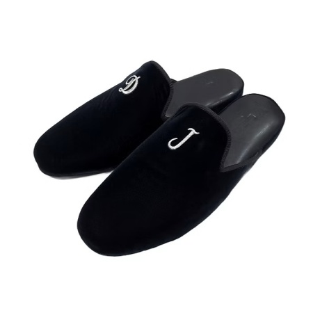 PANTOFOLE UOMO IN VELLUTO GEDA PERSONALIZZATE CON INIZIALI MADE IN ITALY - Img 6