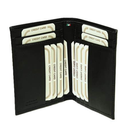 PORTA CARTE IN PELLE CON RFID-NERO - Img 3