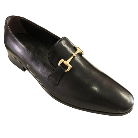 SCARPE UOMO DA CERIMONIA IN PELLE CON ACCESSORIO GAROFALO GIANBATTISTA ARTIGIANALI MADE IN ITALY - Img 3