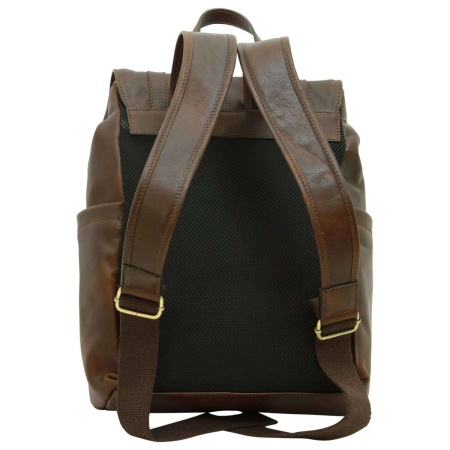 Zaino per laptop in pelle. Marrone Scuro - Img 2