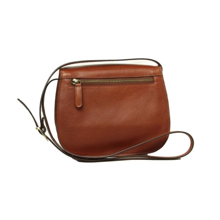 Borsa a tracolla da donna in pelle di vitello pieno fiore -Teak - Img 3