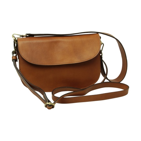 Borsa a tracolla due fianchi in vitello pieno fiore-Coloniale - Img 3