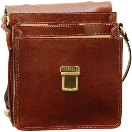 Borsa a tracolla in pelle. Marrone - Img 5