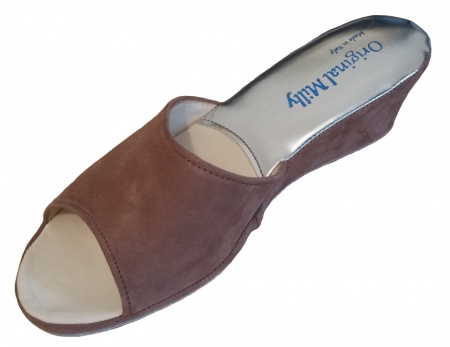 CIABATTA DONNA MILLY IN CAMOSCIO ARTIGIANALE MADE IN ITALY - Img 3