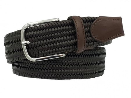 CINTURA UOMO 3,5 CM EXTRA LARGE ELASTICA IN CUOIO ORIONE BELTS ARTIGIANALE MADE IN ITALY