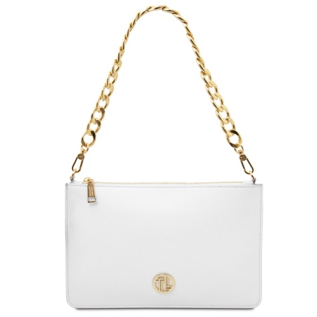 Diva - Pochette in pelle con tracolla a catena