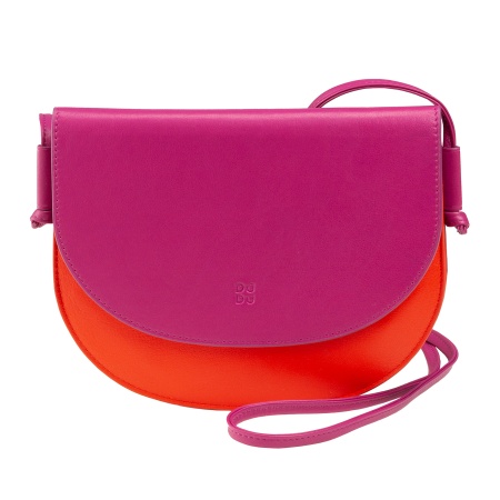 DUDU Borsa a Tracolla Donna Piccola in Pelle, Borsetta Design Sottile Compatta con Chiusura a Bottone, Tracolla Regolabile