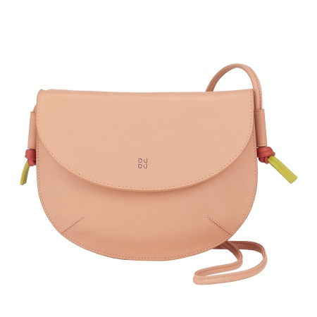 DUDU Borsa Donna a Tracolla con Patta in Vera Pelle, Piccola Borsetta a Spalla con Pattina a Bottone Magnetico, Borsa
