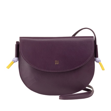 DUDU Borsa Donna a Tracolla con Patta in Vera Pelle, Piccola Borsetta a Spalla con Pattina a Bottone Magnetico, Borsa
