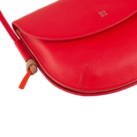 DUDU Borsa Donna a Tracolla con Patta in Vera Pelle, Piccola Borsetta a Spalla con Pattina a Bottone Magnetico, Borsa - Img 4