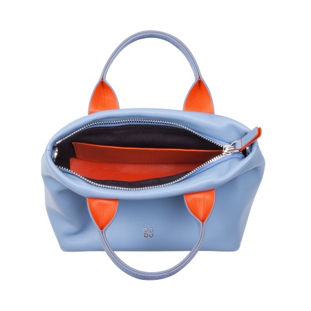 DUDU Borsa Donna Piccola a Tracolla in Vera Pelle, Borsa Mini Bag da Sera Elegante, 22 x 13 cm, Doppi Manici, Tracolla a Catena, Chiusura Zip - Img 5