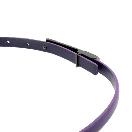 DUDU Cintura Donna in Vera Pelle Made in Italy Bicolore H 12mm Accorciabile Fibbia con Pin - Img 5