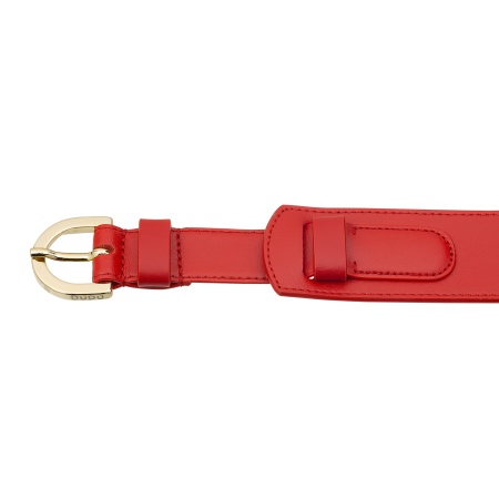 DUDU Cintura in Pelle Donna Made in Italy, H 40mm, con Fibbia Metallica, Larghezza 4cm, Cintura Elegante per Vestito, Pantalone - Img 3