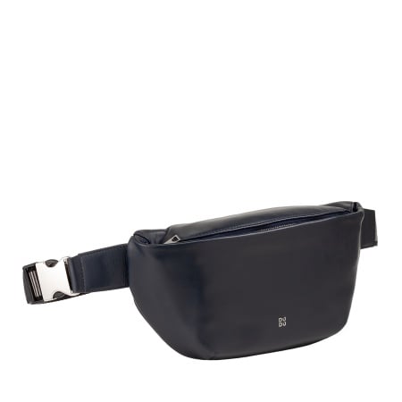 DUDU Marsupio in Vera Pelle per Uomo Donna con Cinghia Regolabile, Design Pulito Elegante Capiente, Marsupio a 3 Zip - Img 3