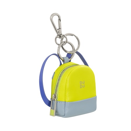 DUDU Piccolo Portamonete Borsello con Portachiavi Donna in Pelle, Design a Mini Zainetto, Cerniera Zip, Doppio Anello e Moschettone - Img 3