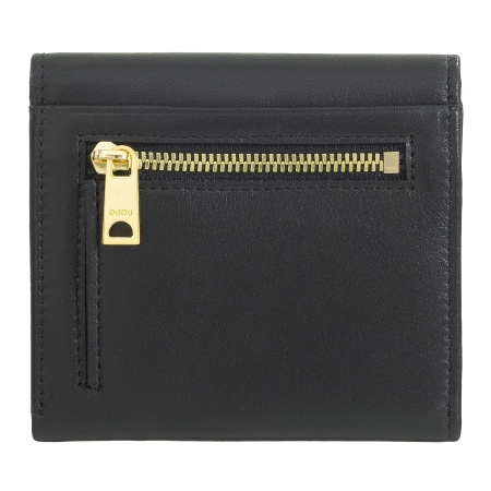 DUDU Portafoglio Donna in Pelle Vera Morbida Piccolo, Tasche Portacarte, Porta Banconote, Cerniera Posteriore per Monete, Portafogli RFID con Chiusura a Bottone Colorato - Img 3