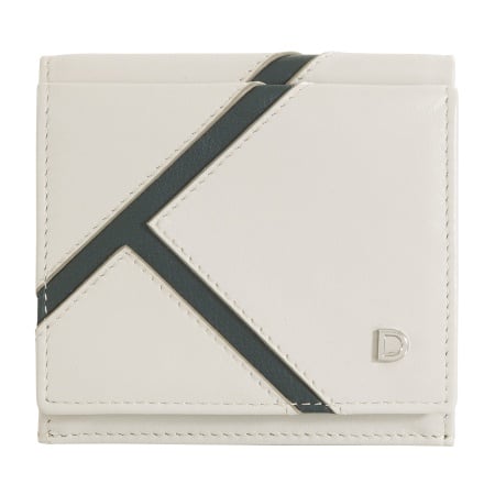 DUDU Portafoglio Unisex in Vera Pelle – Bifold con Chiusura a Bottone e Portamonete Esterno – Design Ispirato ai Tornei Campi da Tennis