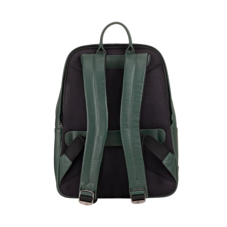DUDU Zaino in Pelle Uomo Donna Porta PC fino a 15,6” MacBook 16 Pollici, Zaino da Viaggio 20 Litri, Zaino Ufficio Lavoro dal Design Essenziale Elegante - Img 2
