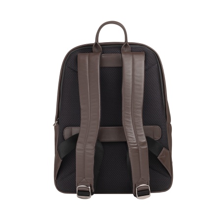 DUDU Zaino in Pelle Uomo Donna Porta PC fino a 15,6” MacBook 16 Pollici, Zaino da Viaggio 20 Litri, Zaino Ufficio Lavoro dal Design Essenziale Elegante - Img 2