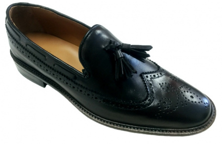 MOCASSINI UOMO IN PELLE CON NAPPINE GAROFALO GIANBATTISTA ARTIGIANALI MADE IN ITALY - Img 2