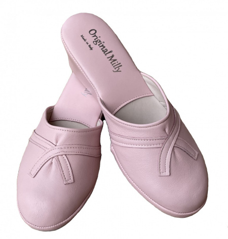 PANTOFOLE DONNA MILLY IN PELLE ARTIGIANALI MADE IN ITALY - Img 7