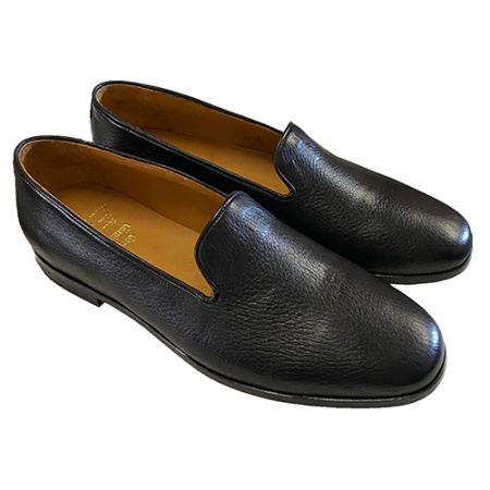 PANTOFOLE UOMO CHIUSE IN PELLE DI CERVO GAROFALO GIANBATTISTA ARTIGIANALI MADE IN ITALY - Img 2