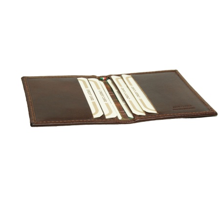 Porta carte di credito in pelle con RFID - marrone - Img 2