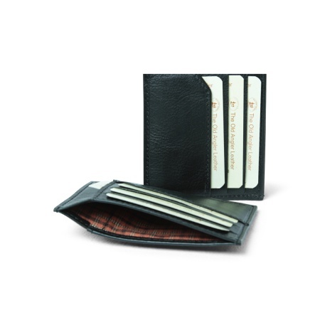 Porta carte di credito in vera pelle. Nero con RFID - Img 2