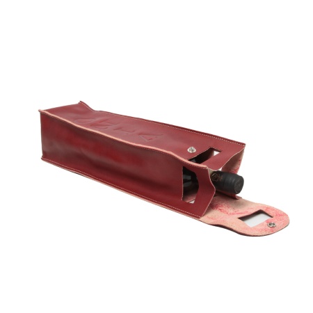 Portavino in pelle - rosso - Img 2