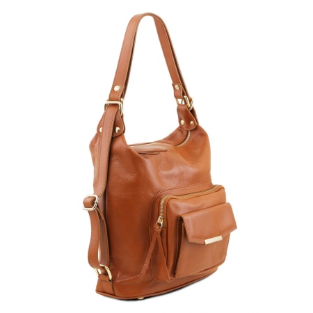 TL Bag - Borsa donna in pelle convertibile a zaino - Img 4
