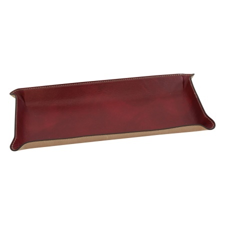 Vassoio da scrivania in pelle - rosso - Img 2
