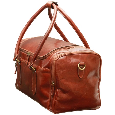 Arno. Borsa da Viaggio in pelle. Marrone - Img 4