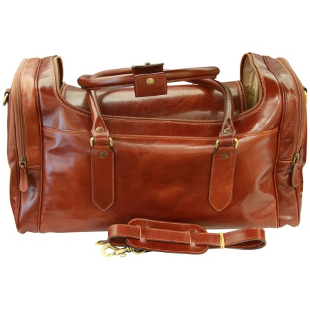 Arno. Borsa da Viaggio in pelle. Marrone - Img 6