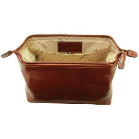 Beauty case in pelle. Marrone - Img 2