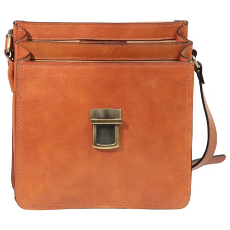 Borsa a tracolla in pelle. Marrone Coloniale - Img 5